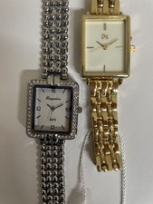 Set de 2 montres pour femmes 2 strass  argenté/doré 47
