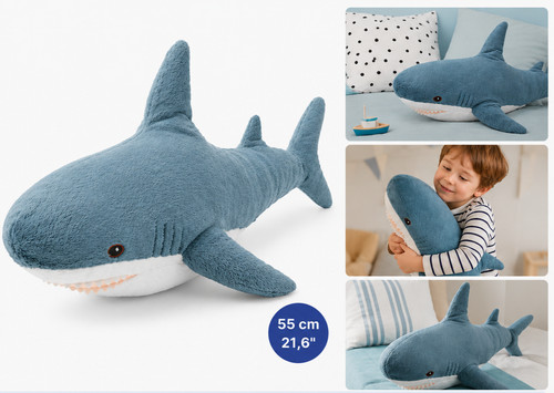 Peluche ikea blahaj bébé - ikea, blahaj,