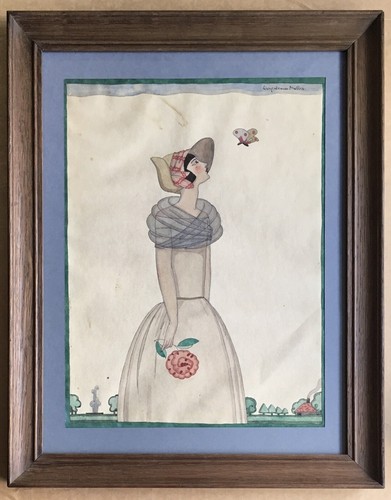 Aquarelle art déco - art, elsie