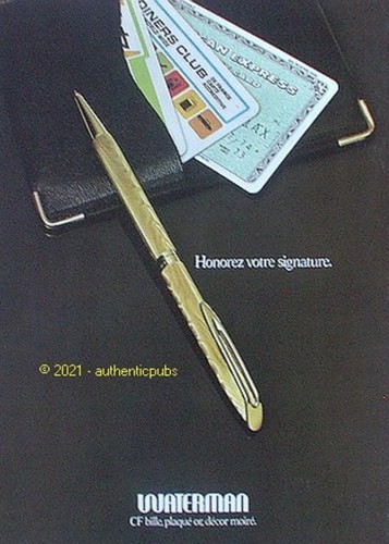 Publicite waterman bille - publicite,