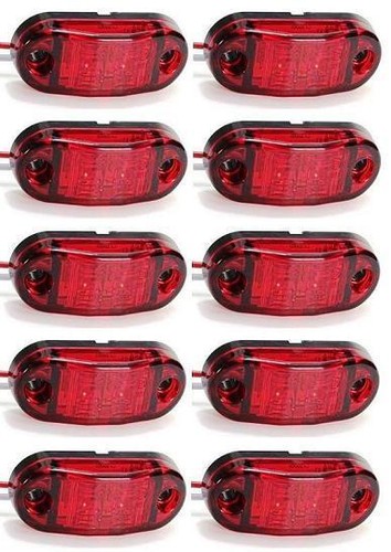 10x feux led rouge - 10x,