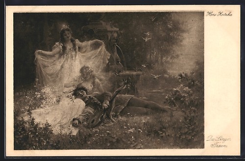 Carte postale artiste hans - postale, d'artiste