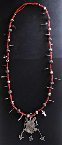 Collier vintage corail - , rouge