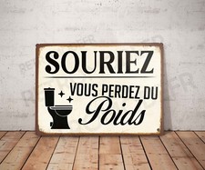 Plaque métal vintage citation