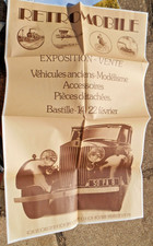 affiche ancienne réédition années 70 retromobile auto voiture