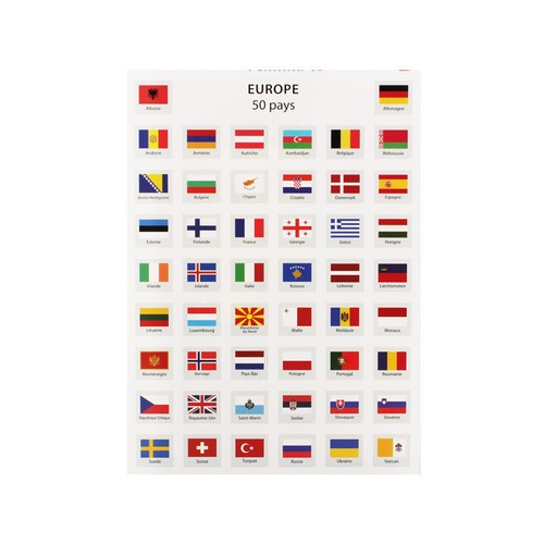 Gommettes les drapeaux - -,