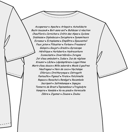Shirt tintin insultes du - t-shirt,