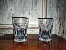 2 verres à whisky modèle Harcourt en cristal de Baccarat  estampillé h:10,5cm