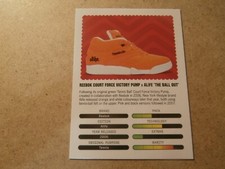 SNEAKERS REEBOK COURT FORCE VICTORY PUMP TRADING "ROOKIE" CARD, COLLECTOR (JT29)