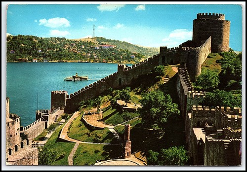 Vintage rumeli hisari fortress - vintage,