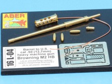 ABER Models 16 L-04 - 1:16 Baril pour U.S Machine Pistolet Cal .50 Browning M2