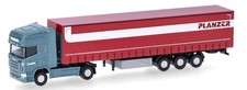 Herpa 066860 - Camion semi-remorque bâchée surbaissée Scania R Planzer N (1:160)