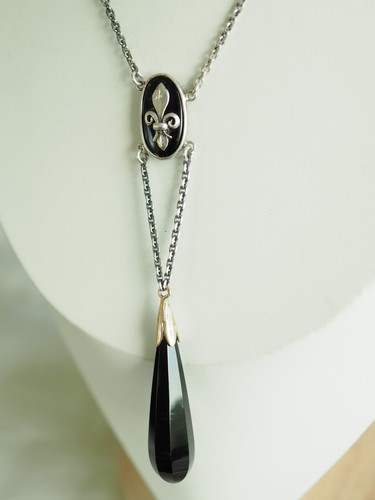 Collier neglige ancien argent - neglige,