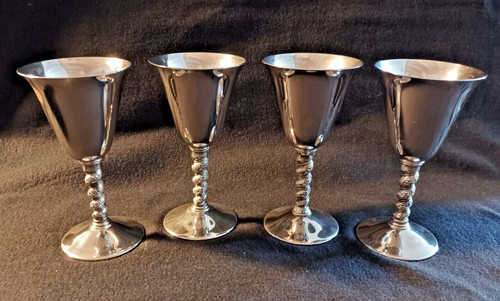 Lot verres pied métal - de, à