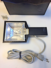 Vintage Lampe Torche Spot 1000W Appareil Photo Caméra Vidéo + Étui Cuir Noir