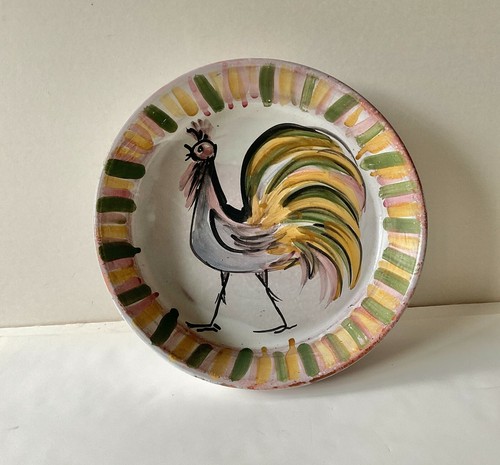 Grand plat céramique coq - grand,