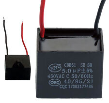 Condensateur moteur démarrage 5µF 450V à fils CBB61 5uF SH 450VAC