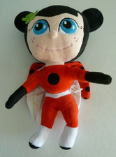 Q7. DOUDOU PELUCHE SOCIETE GENERALE FILLE COCCINELLE SUPER HEROS ROUGE 27cm NEUF