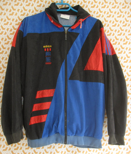 Veste adidas velour noir - veste, 90's