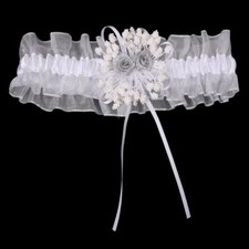 Jarretiere Mariage Voile Fleur