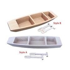 Modèle de bateau de pêche en bois Canoë en bois pour étagère Projets de