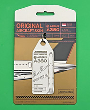 ** RARE ** ÉTIQUETTE AVIATION : SINGAPOUR AIRLINES : AIRBUS A380 9V-SKB MSN 005