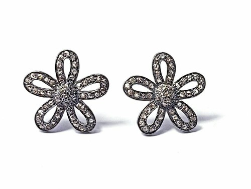 Diamant pavé fleur clous - fleur,