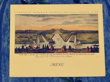 Menu paquebot COLOMBIE ♦
