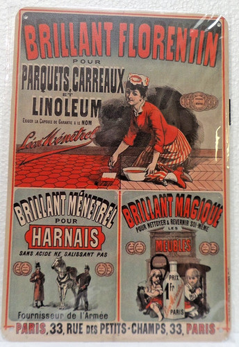 Plaque metal vintage 20x30 - plaque,