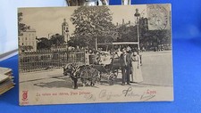 cpa 69 lyon place bellecour la voiture aux chevres    attelage carriole 