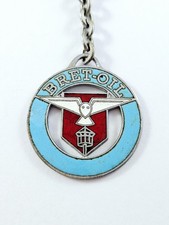 PORTE-CLES - HUILES BRET-OIL 1960s - Métal ÉMAILLÉ signé DRAGO - Garages -