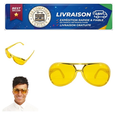 Lunettes elvis rockeur - lunettes,