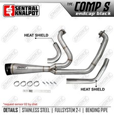 1999-2016 Harley Davidson Street Glide Custom Exhaust pipe system 2 Into 1 Fit