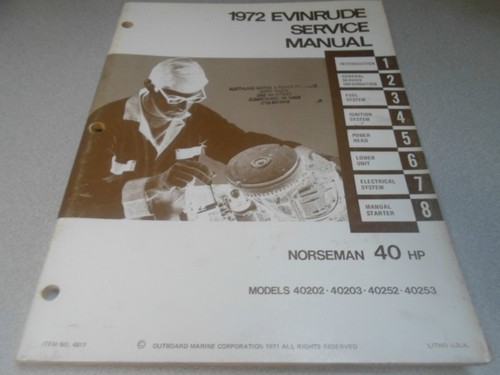 1972 evinrude norseman hp - norseman, 40