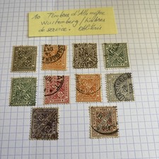 Timbres d’Allemagne. Wurtemberg