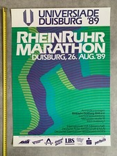 Universiade Duisburg 1989 Rheinruhr marathon germany vintage poster