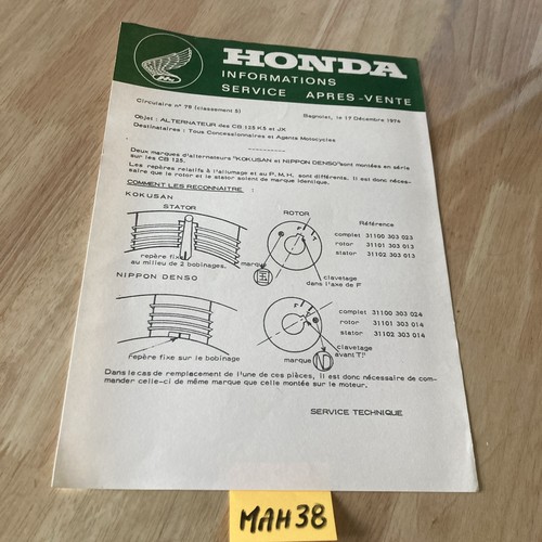 Honda moto 1974 - k5, jx