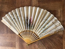 JOLI GRAND ÉVENTAIL PEINT