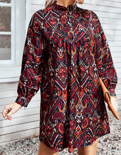 Robe tunique imprimé - robe,