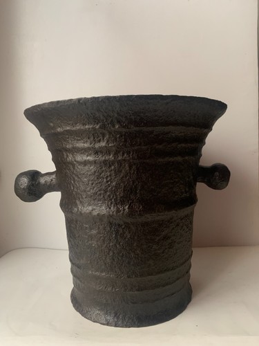 Ancien gros mortier fonte - ancien,