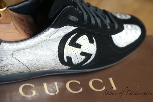 Baskets gucci daim noir - gucci, en