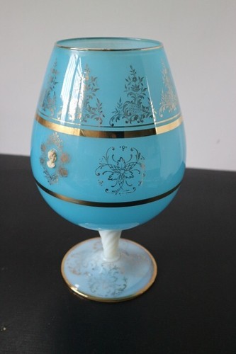 Grand verre cognac bleu - cognac,