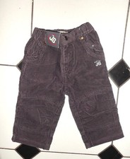 PANTALON ENFANT GARCON GRIS STYLE VELOURS MARQUE JUST SMALL T.98 CM OU 2 ANS