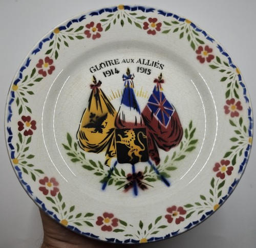 Assiette patriotique faïence - assiette,