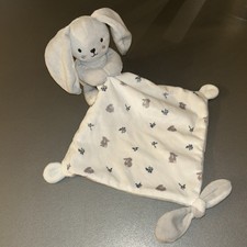 Doudou Plat/Mouchoir Lapin Gris Blanc Bleu Myrtille Simba Toys Kiabi