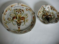 KERALUC QUIMPER Décor Vieille France Signé Jos Le Corre  Coupe & Plat '60 Bateau