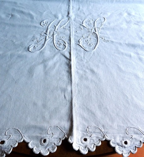 Drap ancien métis blanc