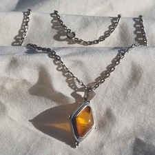 Ensemble Pendentif Ambre En