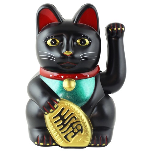 Chat chanceux signe porte
