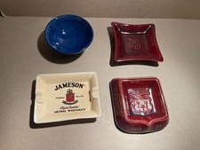 LOT DE 4 CENDRIERS publicitaires  COGNAC MARTELL 1715  JAMESON